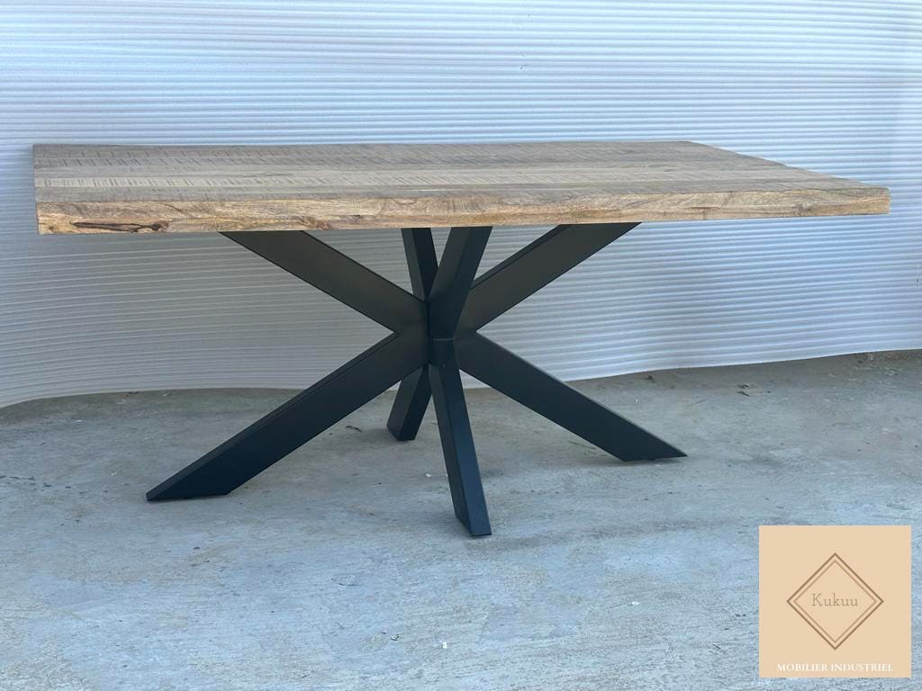 Pied de table amovible en acier, style industriel