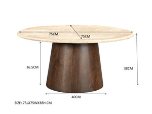 Découvrez nos tables basses travertin gigognes modernes qui apporteront une touche d'élégance et de sophistication à votre intérieur. Mesures: 75 x 75 x 38 cm / 45 x 45 x 46 cm. Kukuu, spécialiste en mobilier d'intérieur.